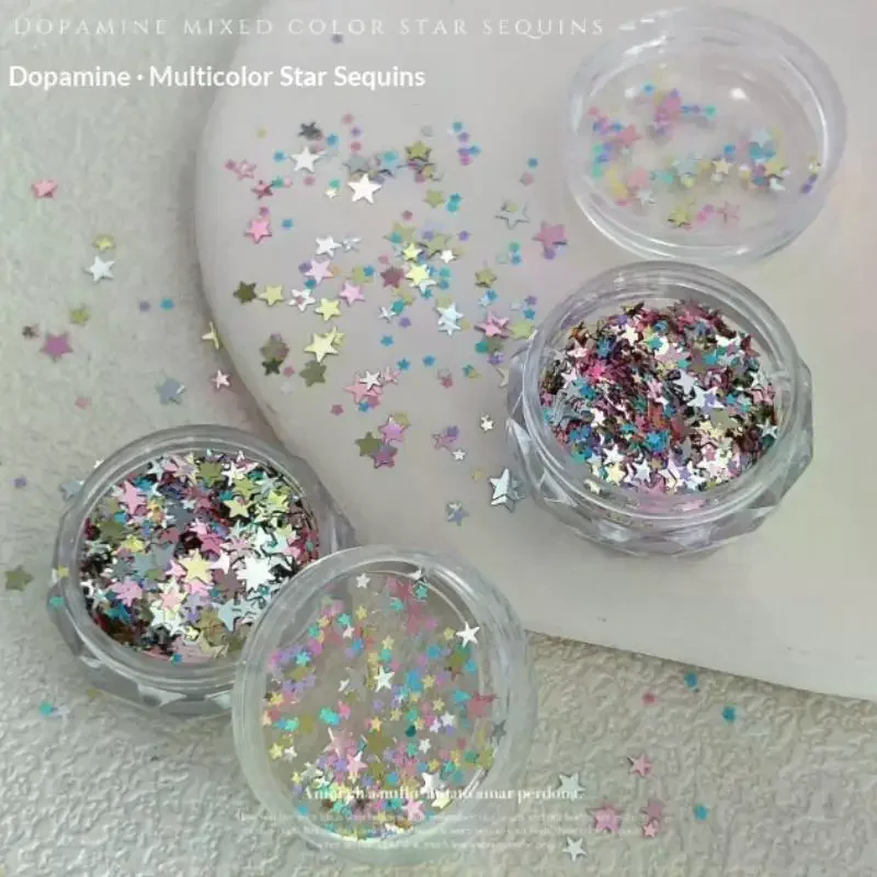 Five Pointed Star Shiny Nail Glitter Holographic Colorful Sequins DIY Manicure Decoration for Girls Gift
