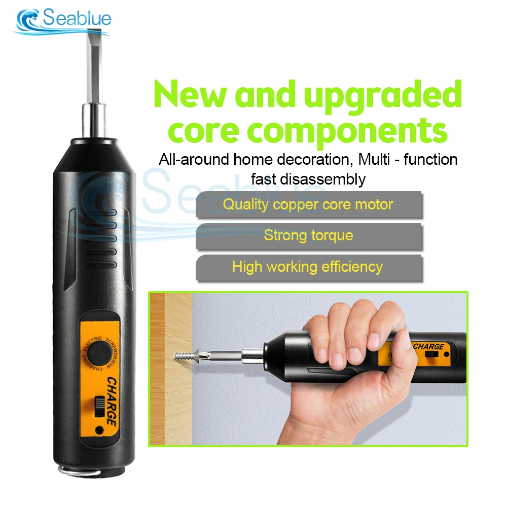 1PC Cordless Electric Screwdriver Lithium Battery Rechargeable Mini Drill 220V Power Tools Set Household Maintenance Repair