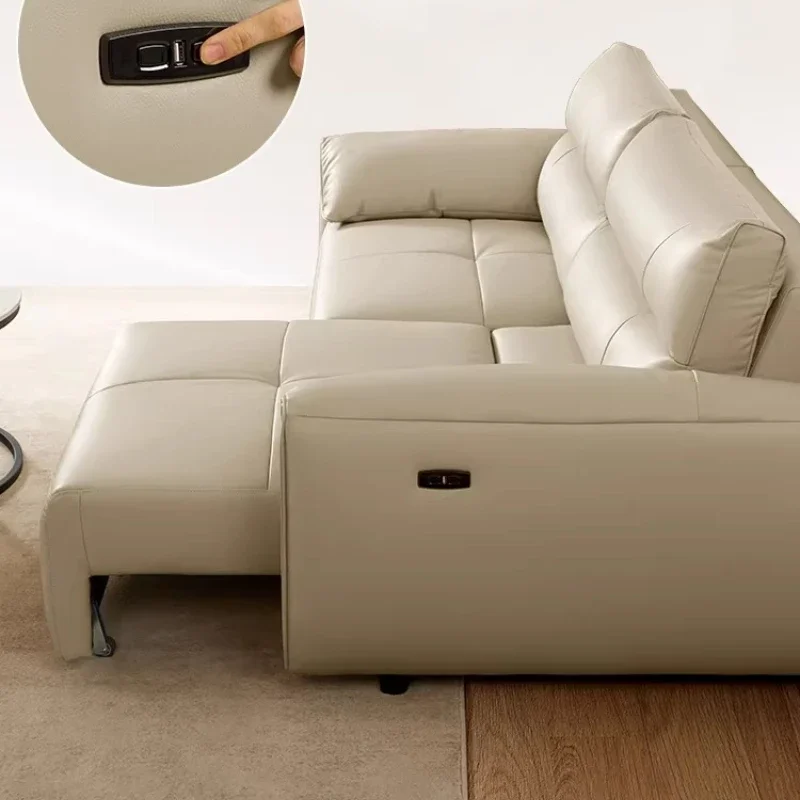 &Lounge Luxury Living Room Sofas Multifunctional Balcony White Leather Living Room Sofas Designer Replica Muebles Home Furniture