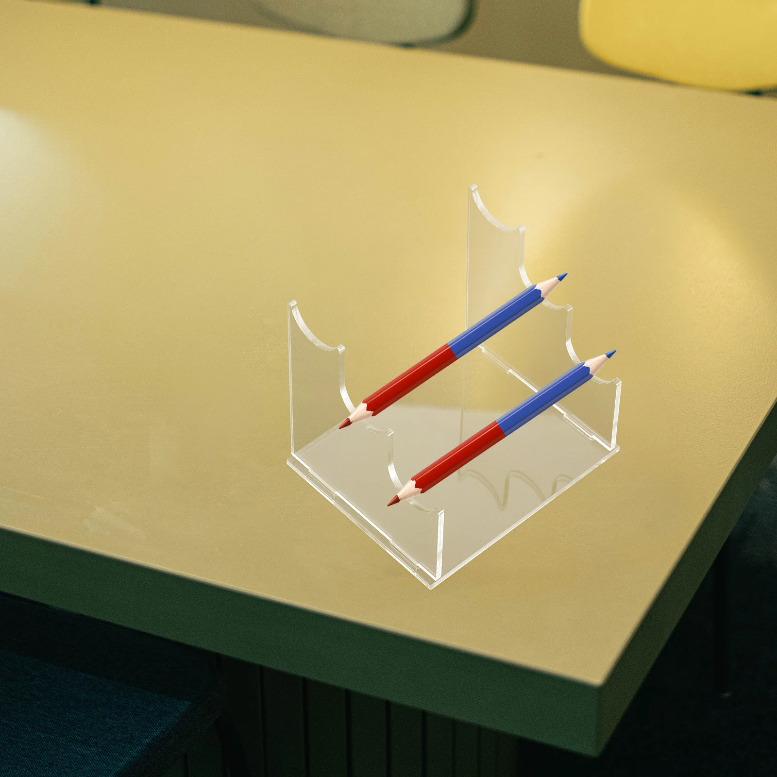 

Acrylic Pen Holder 3-Tier Display Stand for Home Office School Use Clear Storage Rack for Pens Pencils Nail Brushes Eyebrow Pens