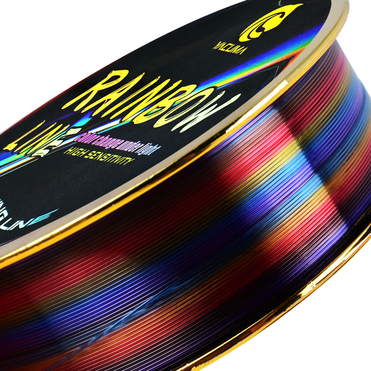 YACUMA 105M/114YDS Regenbogen-Monofilament-Angelschnur mit Fluorcarbon-Beschichtung, 5LB-37LB Stärke, Nylon-Angelschnur für alle Angler – Detail 5