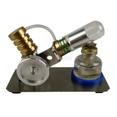 

V-type Stirling engine external combustion engine micro-mini generator birthday gift steam model scientific experiment