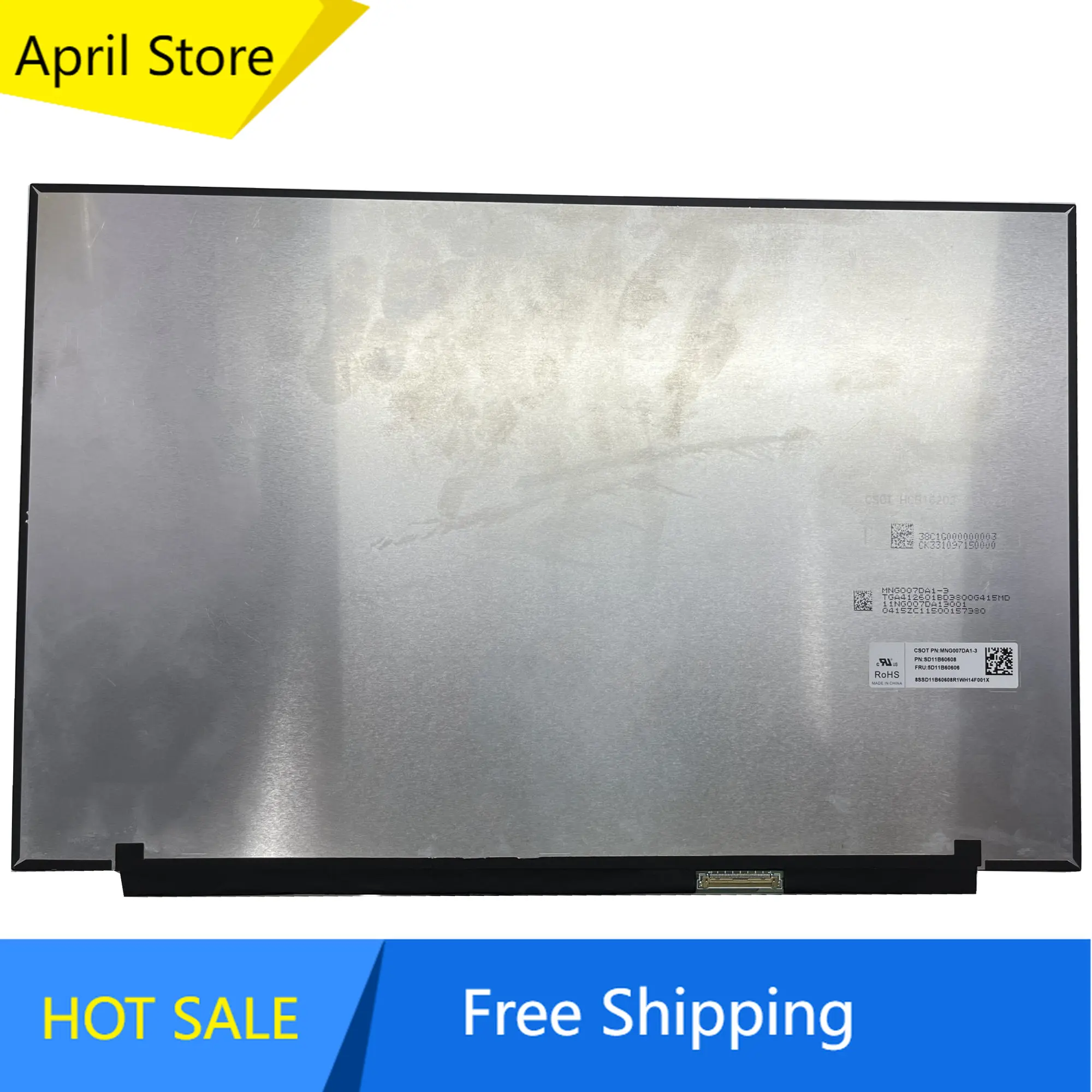 

16.0 inch Laptop LCD Screen MNG007DA1-3 NE160QDM-N62 V8.0 2560*1600 40pin For Lenovo ideapad 5 Pro-16ACH6