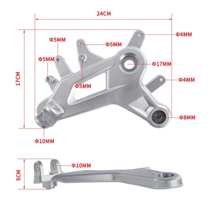 For CFMOTO 450SR 23-25 L&R Front Footrest Bracket Footpeg Foot Support Bracket Motorcycle Accessories Original Parts