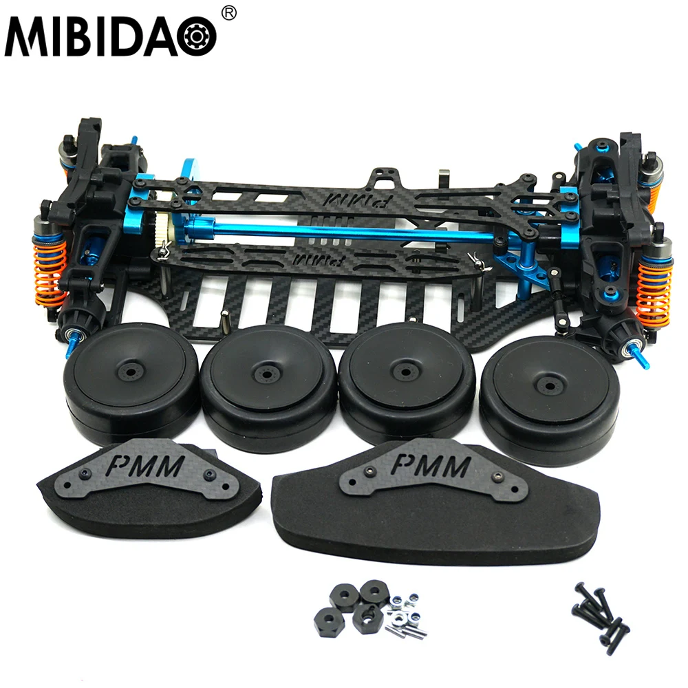 

MIBIDAO Plastic & Carbon Shaft Drive Frame Body Kit For TT01 TT01E 1/10 RC 4WD Touring Car DIY Parts