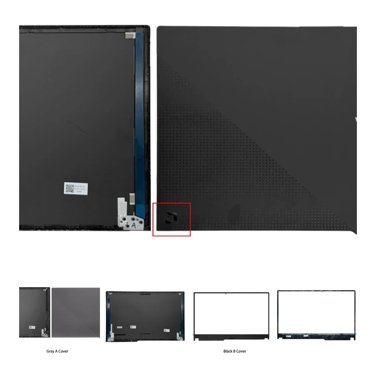 Replacement cover for ROG Strix G15 G513 G533 G513QR G513QM G513QE G533QS GX551 laptop rear cover front bezel bottom case, 15.6