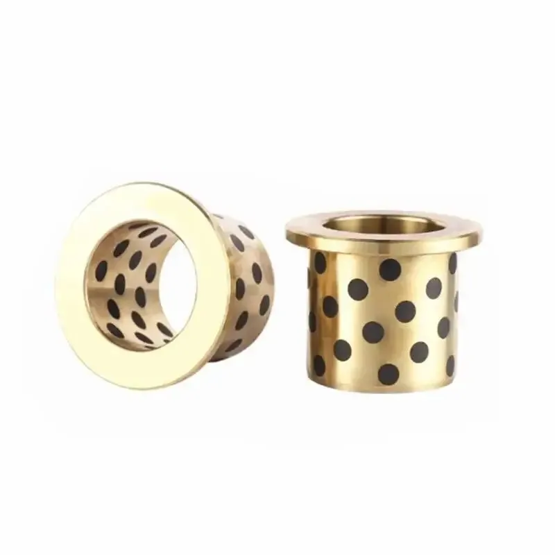1/2PCS JFB Oilless Bearing Inner Diameter 5 6 8 1012  14 15 16mm  Flanged  Copper Bushing with Solid Lubricant  Self-Lubricating