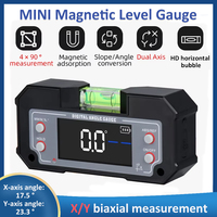 MINI Magnetic Level Gauge Inclinometer Woodwork Digital Angle Gauge Liquid Leveler Finder Portable Dual Axis Digital Protractor