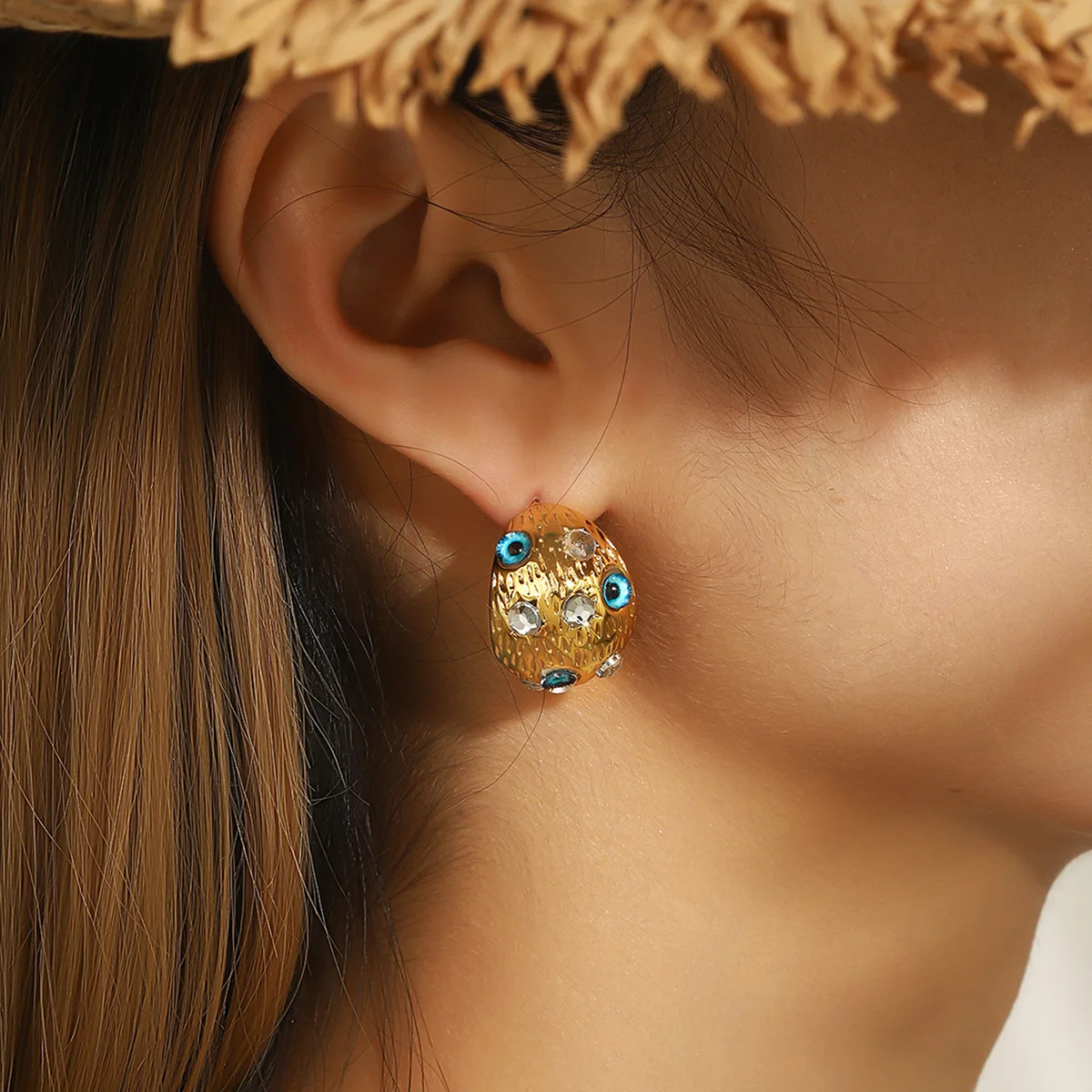 Rhinestone earrings for women, tassel earrings, stud earrings, short drama actors, long earrings