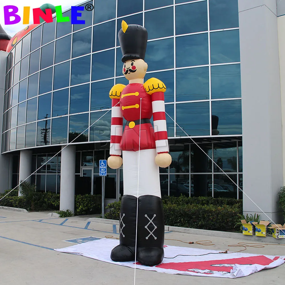 20ft Christmas Inflatable Nutcracker Soldier Outside Decorations With LED Lights For Yard Lawn Garden Holiday Party