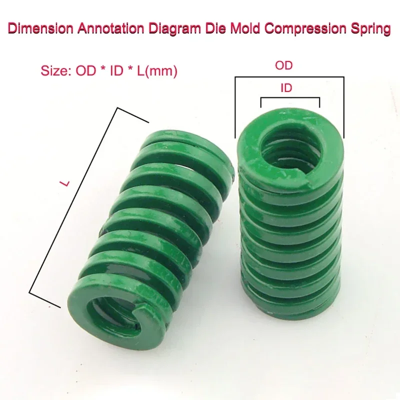 1Pcs Mould Die Spring Inner Diameter 4/5/6mm Outer Diameter 8/10/12mm Spiral Stamping Compression Springs L=15/20/25/30-100mm