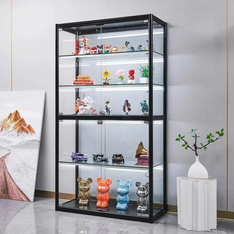 Figure cabinets display cases, sample home glass display cases, gift trophy cases