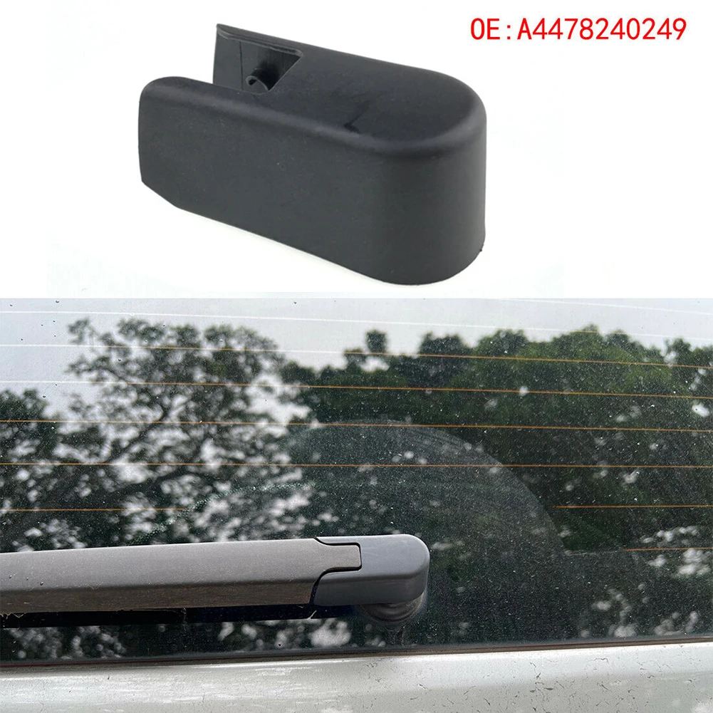 Accesorios de repuesto para brazo de limpiaparabrisas trasero de coche, tapa de plástico negro de alta calidad, 100%, nuevo, 4478240249, A4478240249