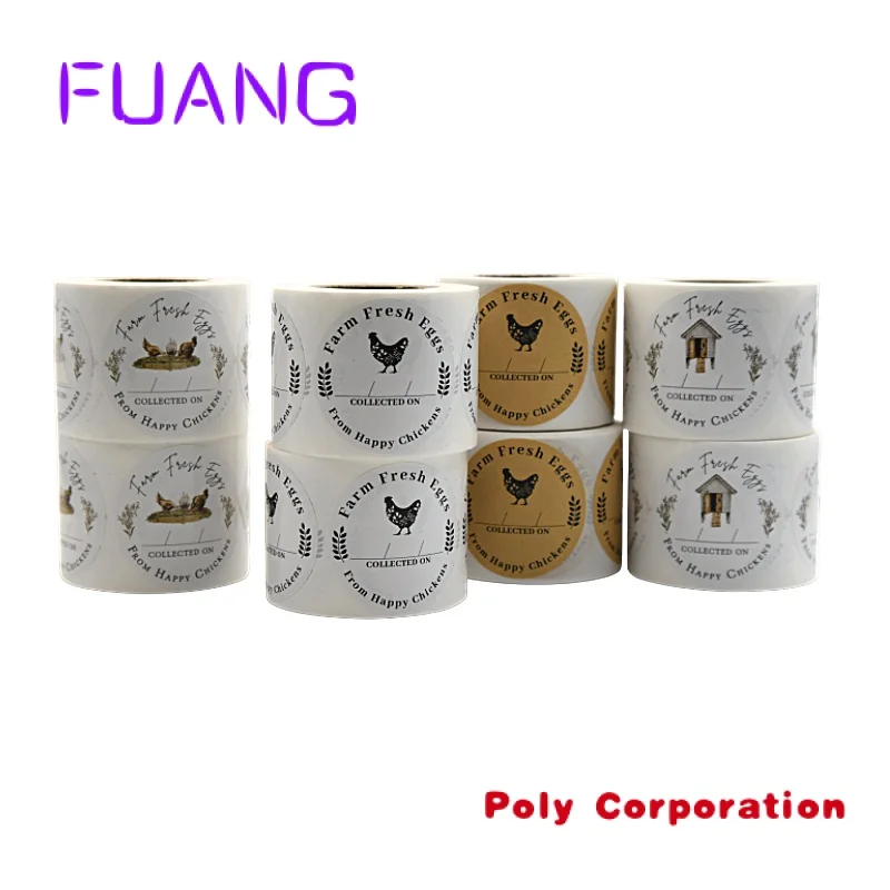 Aangepaste Cirkel Decoreren Stickers Rol Waterdicht Rond Vinyl Gecoat Papier Sticker Rond Label Logo Stickers Op Maat Afdrukken