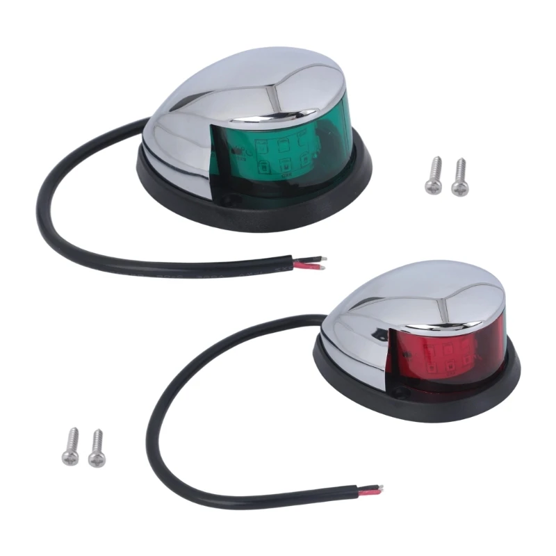 Marine Navigation Light Set with 12 LEDs, 225-Degree Coverage, 12V Direct Current and Two Mounting Methods for Boats