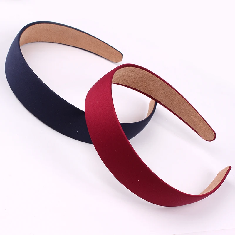 3/set Matte Satin Headband DIY Basic Hair Hoop for Women Colorful Wide Non-Slip Headbands Hair Accessories