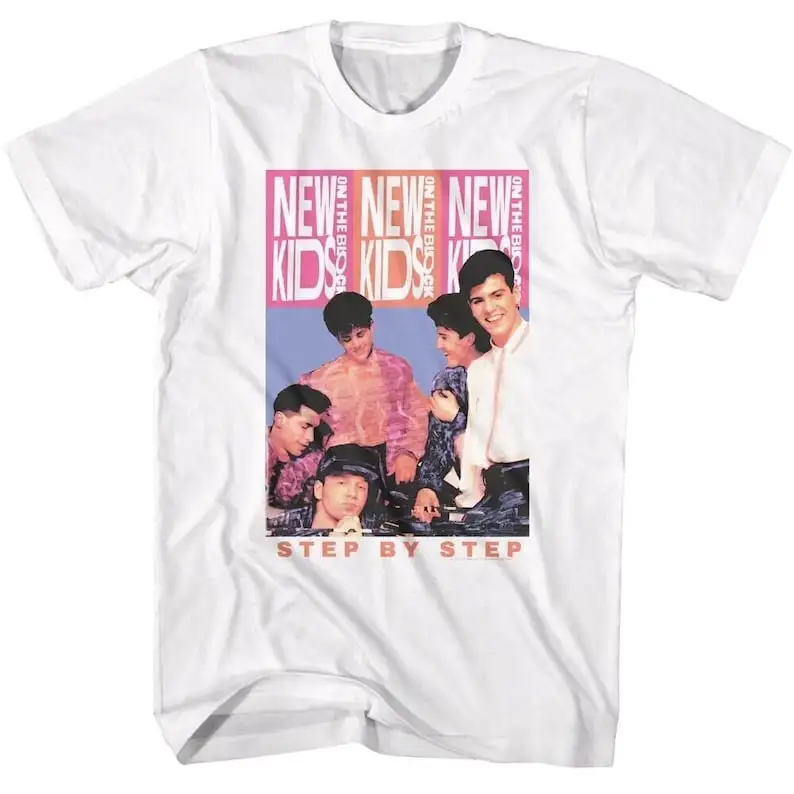 New Kids On The Block Men's T Shirt Step By Step Vintage Band Tees