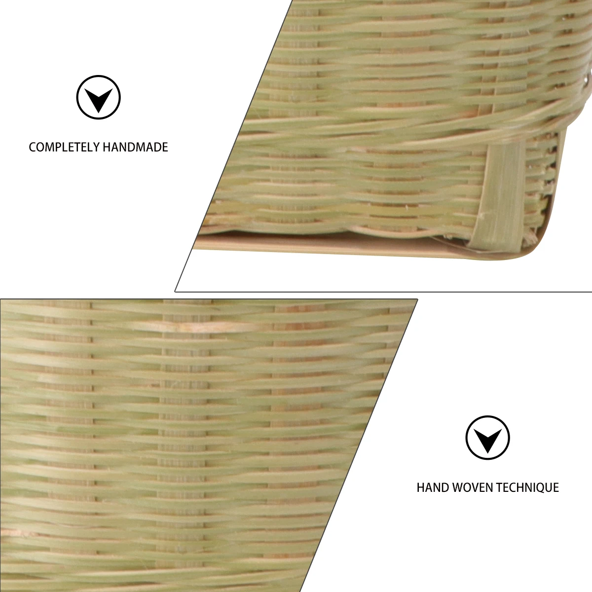 

Bamboo Storage Box Woven Basket Lid Kitchen Decorative Boxes Baskets Multipurpose Eco Friendly Bamboo Wood Material Fine