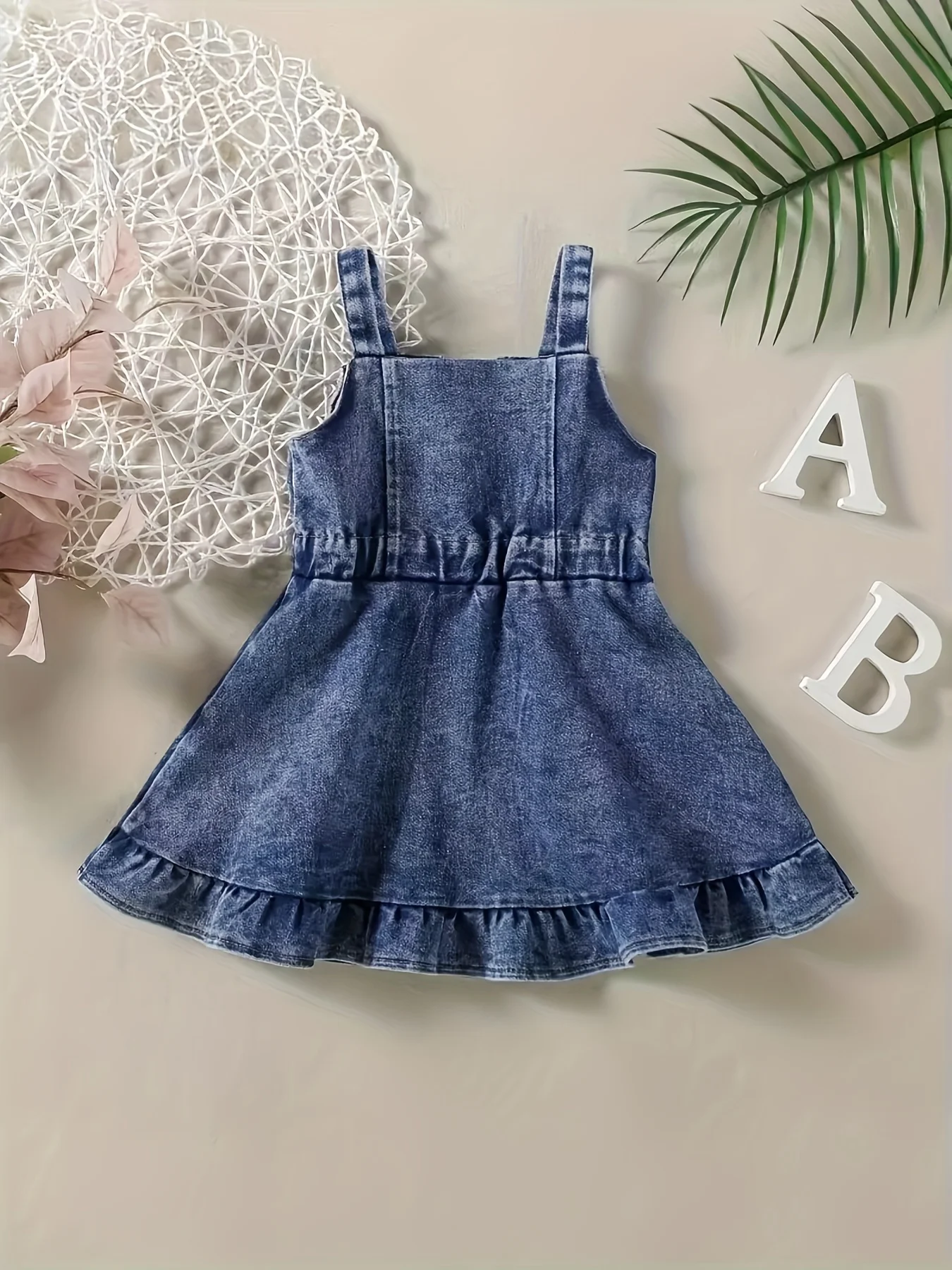 Baby Girl's Denim Romper Dress Infant Backless Overalls Clothing Kids Fashion Outfit Baby Girl's Clothing