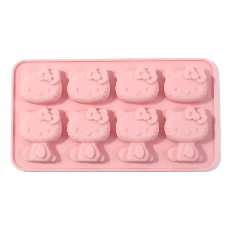 Kawaii Sanrio Hello Kitty Ice Tray Silicone Mold Cute Kuromi DIY Chocolate Biscuit Mold Baking Tool My Melody Candy Mold Gift