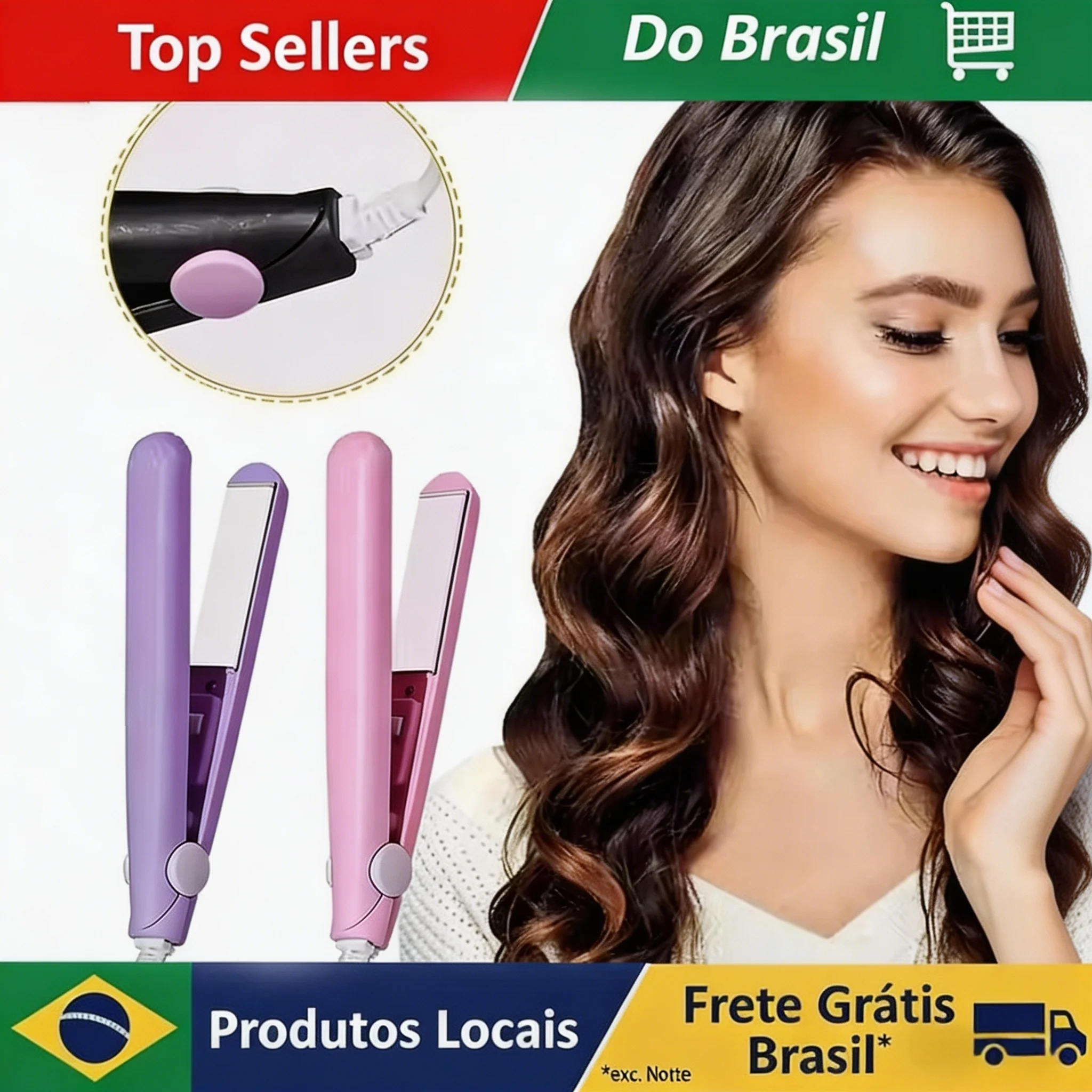Novo Modelador de Cabelo Mini, Chapinha de Cerâmica para Alisamento e Modelagem, Ferramenta para Cabelo e Barba