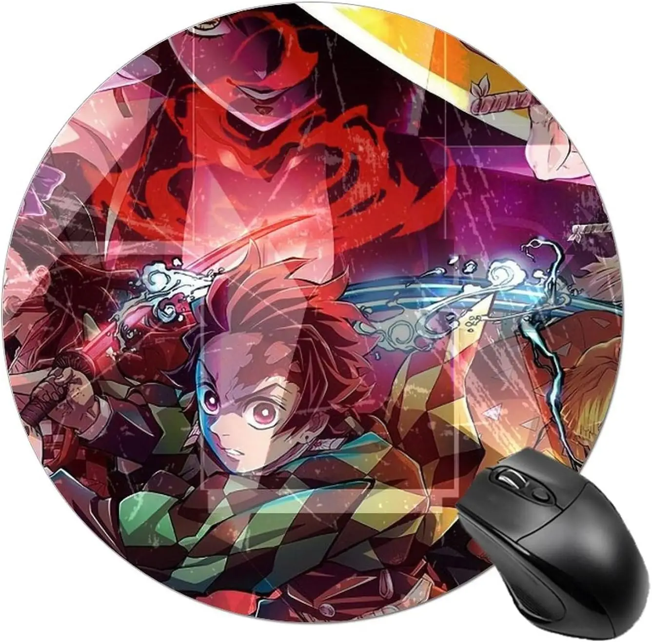 

Funny Anime Demon Slayer Gaming Mouse Pad Non-Slip Rubber Mouse Pad Waterproof Mouse Mat for Office Computer Laptop 7.9" x7.9"