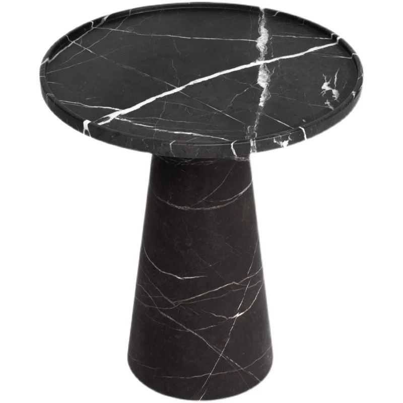 

Simple modern marble round living room side few household phone corner few