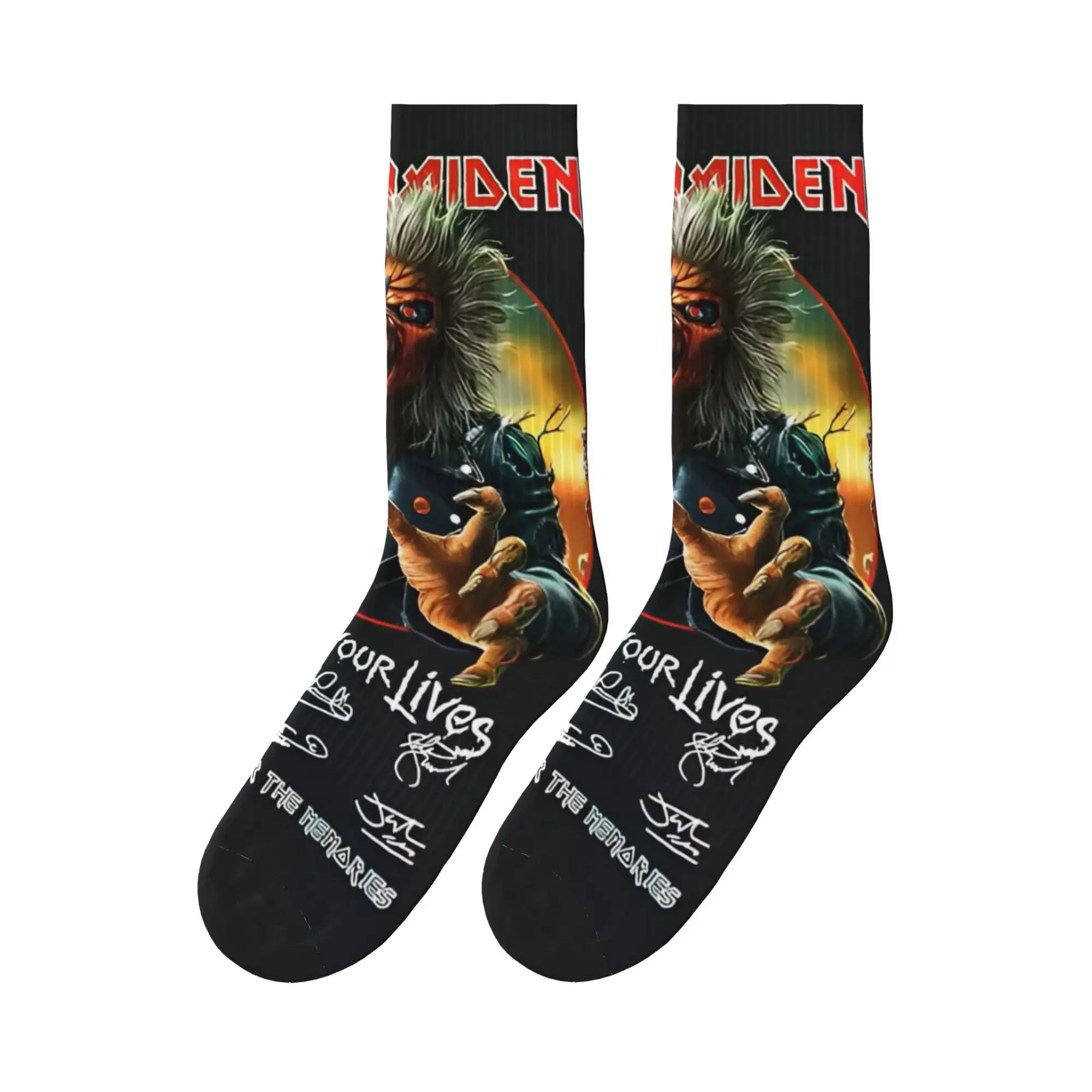 

Iron Stranger Number of The Beast Socks Winter Black By Maidens Stockings Fashion Medium Soft Socks Running Non Slip Socks
