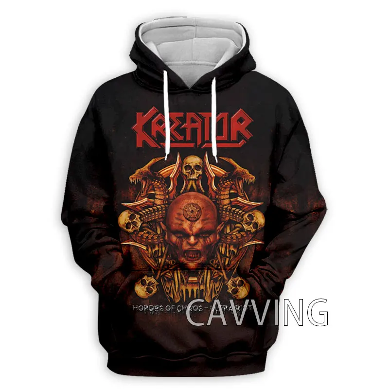 Kreator 후드 티 3D 인쇄 남성 여성 streetwear 캐주얼 오버 사이즈 Y2k 하라주쿠 후드 티셔츠 탑 남성 의류
