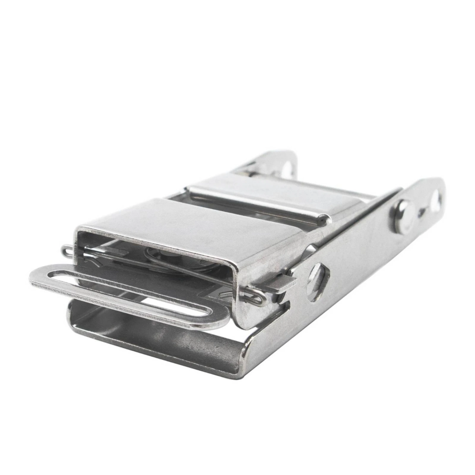 Stainless Steel Cargo Tie-down Buckle Sturdy Strap Buckle with Hinged Tensioning Mechanism Fastener Long-Lasting