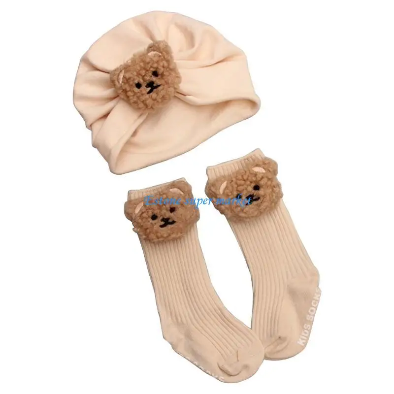 090B Cartoon Baby Caps Lovely Newborns Turban Hats Lovely Toddlers Bonnet