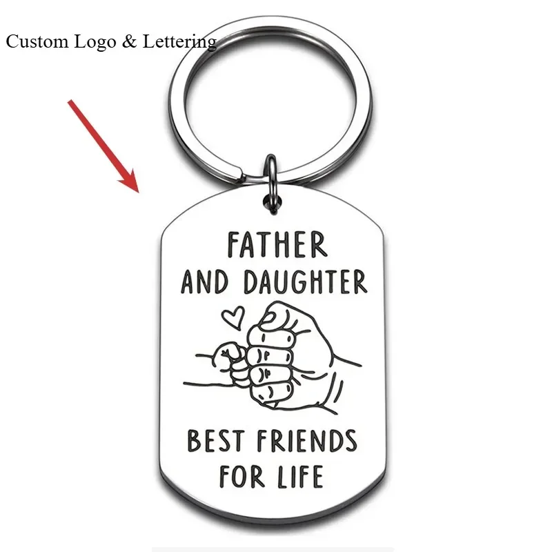 

Customized Metal Keychain DIY Inspirational Birthday Key Chain Gifts Christmas Mother's Day Keyrings for Friends Men and Wome