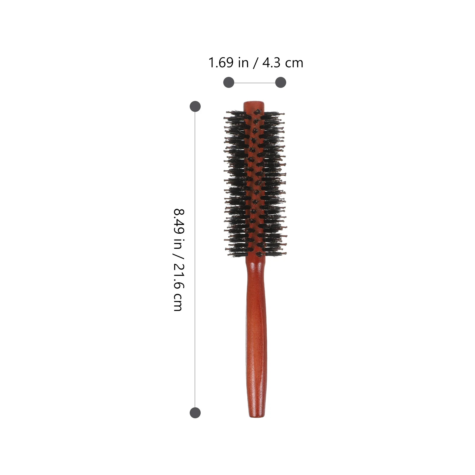 

Round Comb Brush Wood Handle Bristle Nylon Hair Brush Spiral Design Frizz Control Shine Styling Tool For Curly Straight