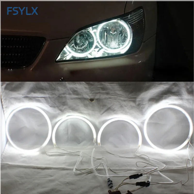 FSYLX CCFL LED Angel Eyes for LEXUS IS200 IS300 LED CCFL Car Headlight DRL Halo Rings ALTEZZA Car LED CCFL Angel Eyes