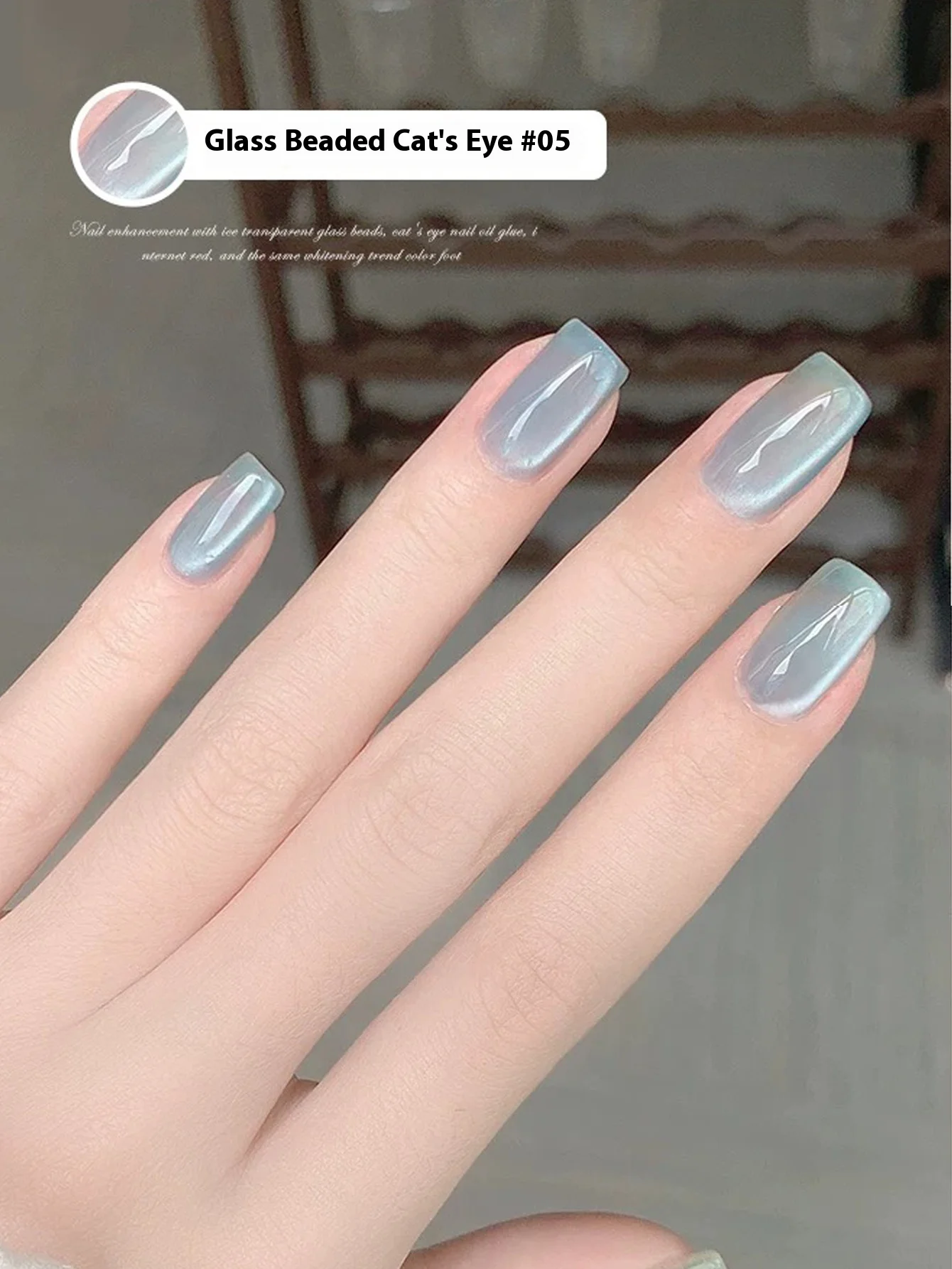 MN 1-10pcs 12ML Ice Clear Glass Beads Cat Eye Gel Nail Polish Top Selling Pink Colors Nail Polish  White Nails Pink Nails