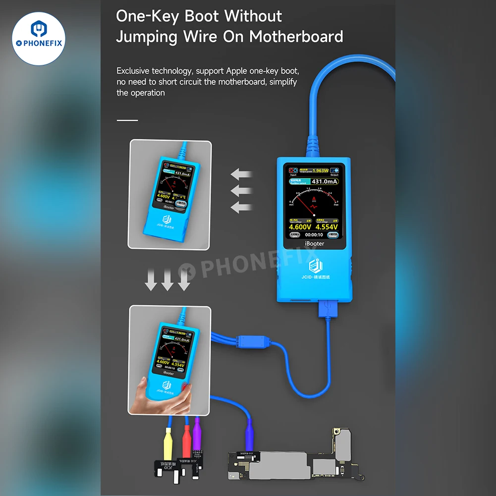 Imagem -02 - Ibooter Analisador de Corrente Precisão Falha Data Diagnóstico Tensão Inicialização Display Gráfico em Tempo Real para Iphone Android Reapir Ferramenta jc