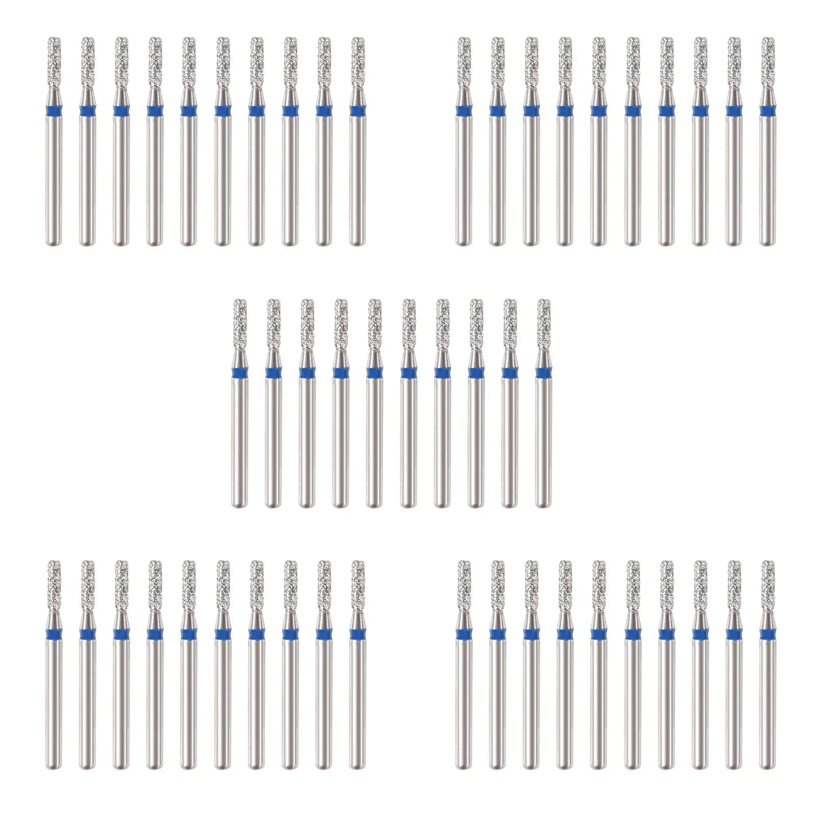 50Pcs/10Packs Dental Diamond Burs FG Flat End Cylinder SF-31 Super Coarse for High-Speed Handpiece