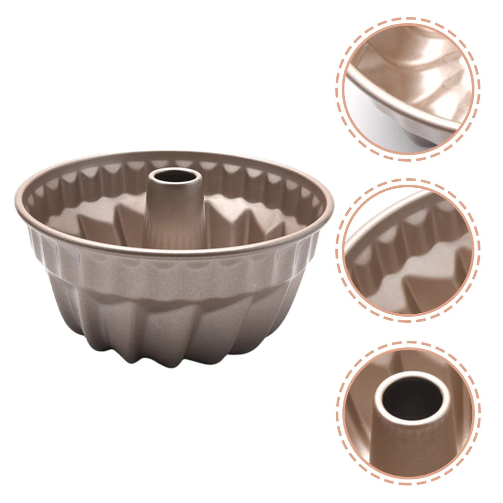 

Nonstick Hollowed Cake Molds Carbon Steel Portable Lightweight Safe Odorless Baking Tools for Families Friends