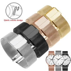 Milanese Watch Band Stainless Steel Wristband Replacement Strap Width 12mm 14mm 16mm 18mm 19mm 20mm 21mm 22mm 23mm 24mm