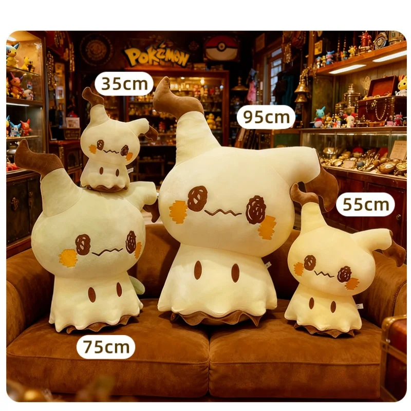 35-75cm Pokemon Mimikyu Große Plüschpuppe Spielzeug Kissen Cartoon Anime Niedliches Stofftier Weiches Flauschiges Kissen Heimdekoration Geschenk für Anime-Fans