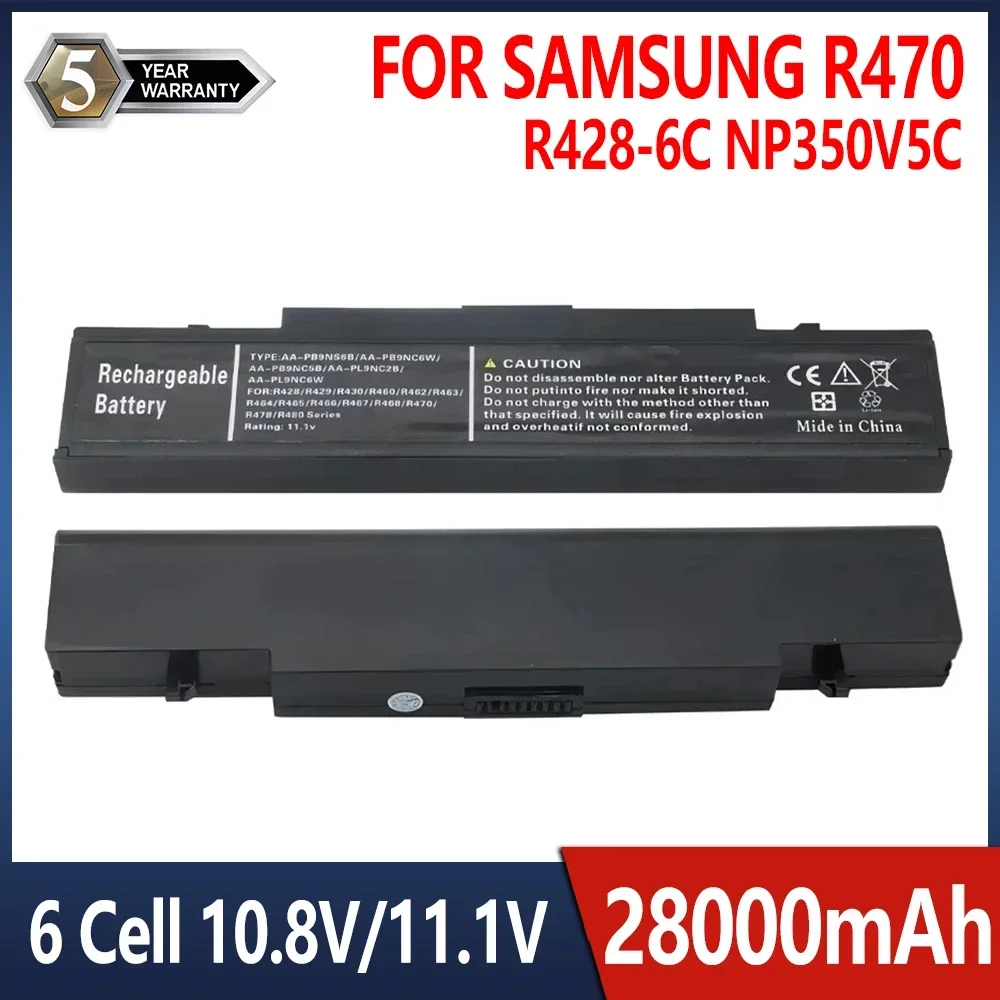 28000mAh New Laptop Battery For Samsung AA-PB9NS6B Aa PL9NC6B 355V5C AA-PB9NC6B PB9NC5B Pb9nc6b Np300v5a NP550P7C R428 R460