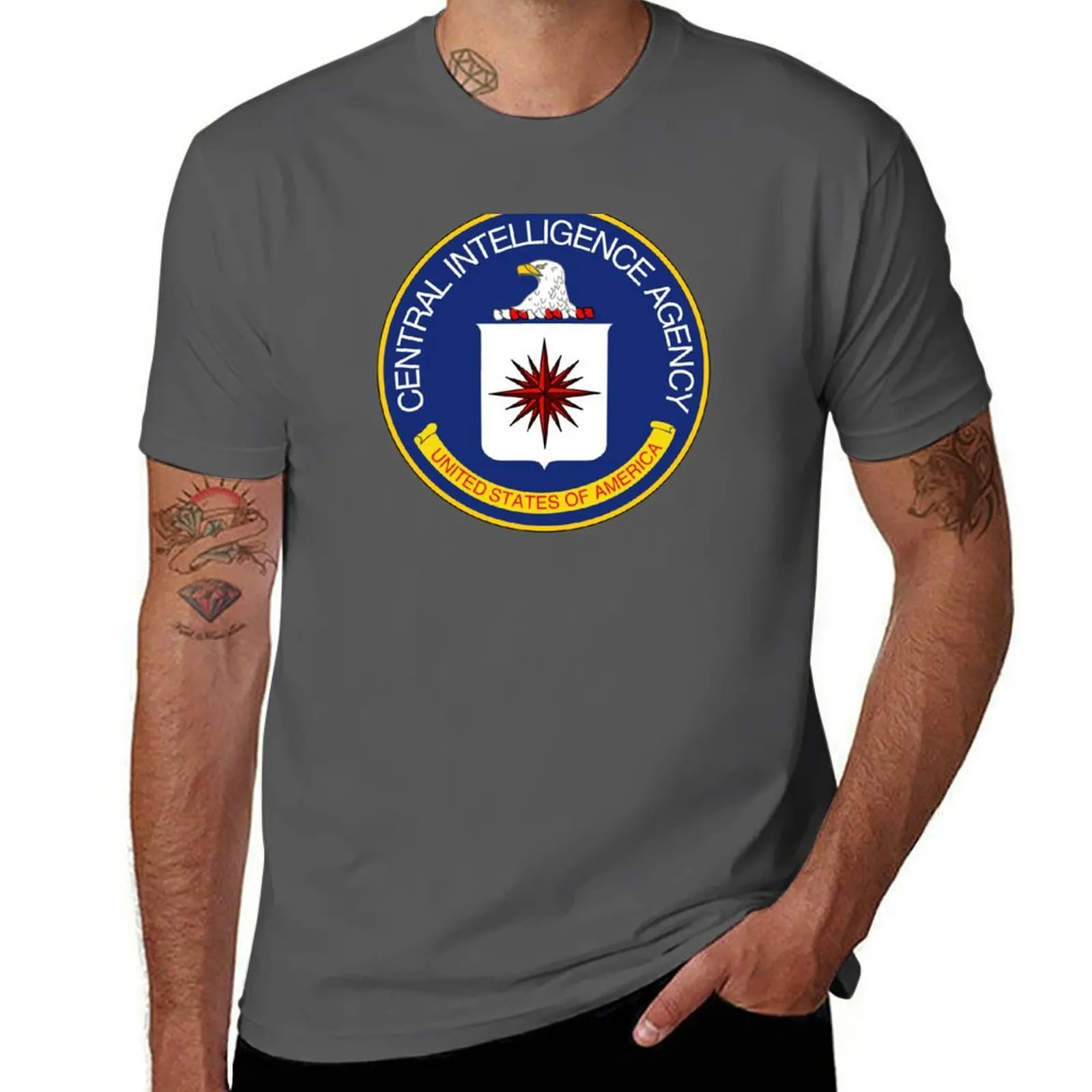 CIA Central Intelligence Agency Logo T-Shirt T-Shirt tees new gifts and t-shirts custom t-shirts mens big and tall t shirts