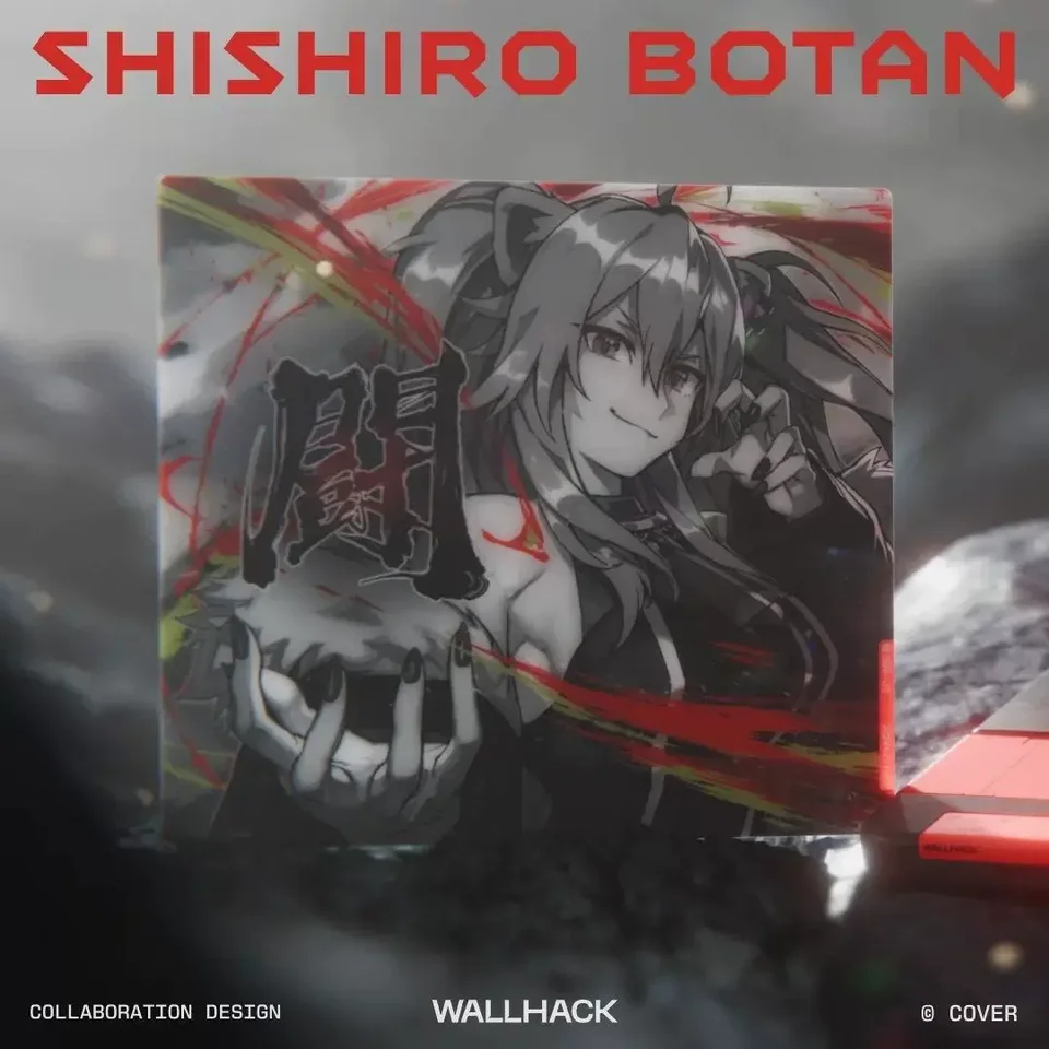 WALLHACK SP-005 コラボモデル Shishiro Botan 510x440mm Glass Mouse Pad for FPS Gaming