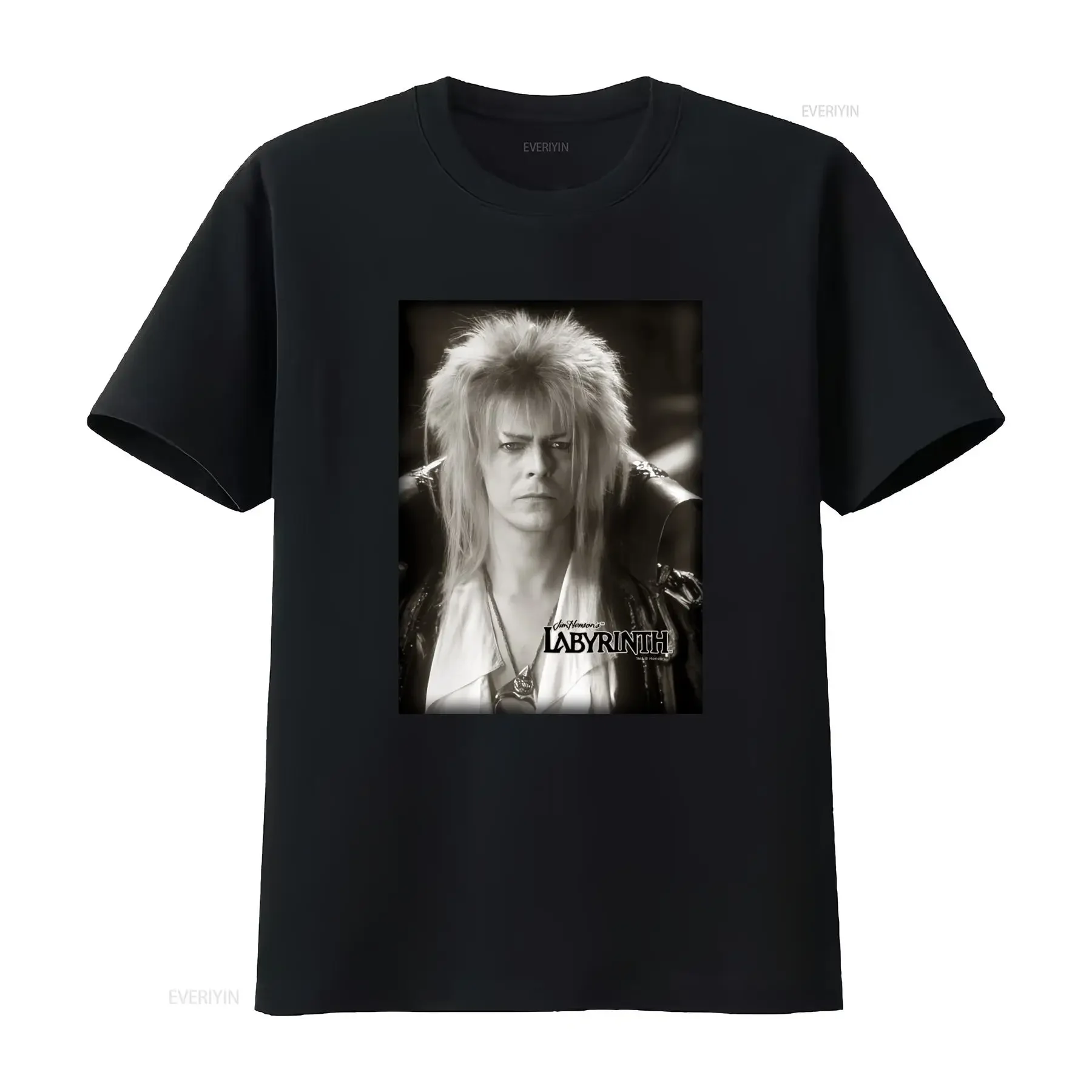 Jareth Labyrinth Black T Shirt Size Small Fantasy Movie Inspired Print High Quality Cotton Perfect for Fans vintage Washed Soft