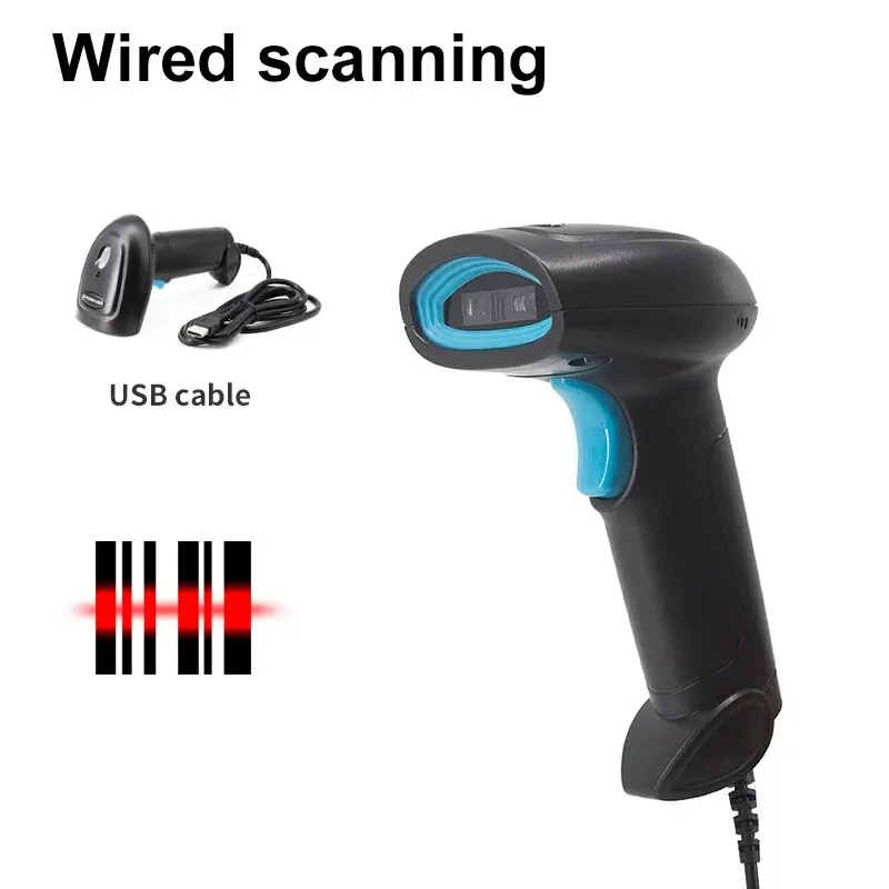Handheld Wired Red Light Barcode Scanner 1D Bar Code Reader High Accurate Speed Decoding Universal For Supermarket Logist U3C