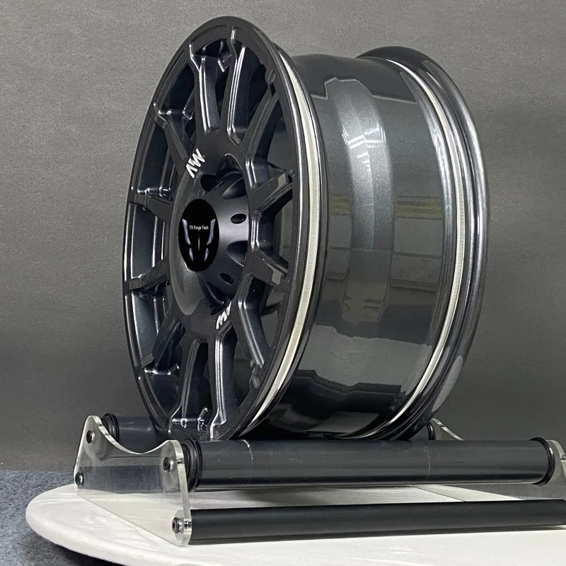 Customization Light Weight Factory Rims 18 19 20 21 22 Inch Glitter Gray Coating Aluminum Forged Wheels