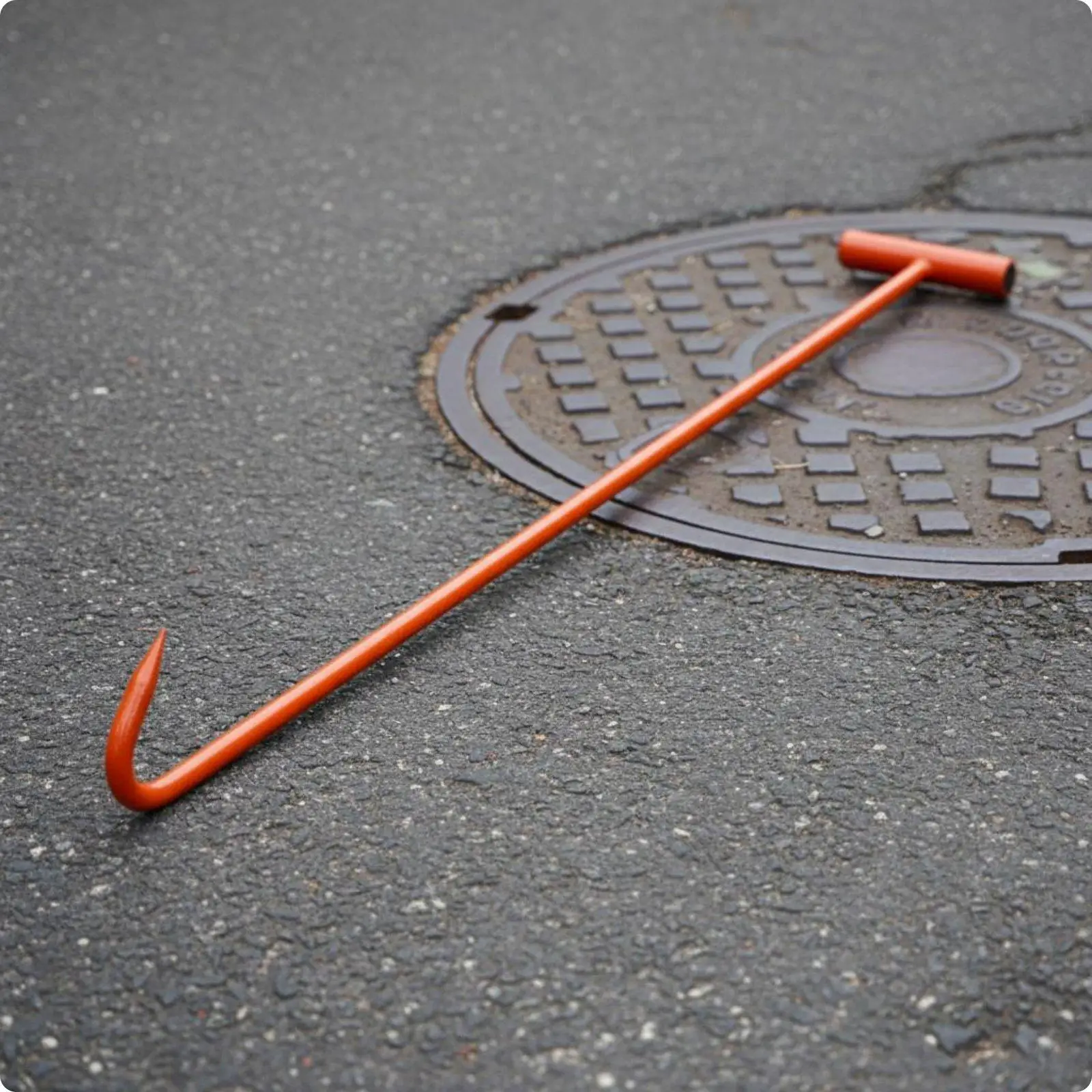 Manhole Cover Hook Steel T Handle Hook Heavy Duty Manhole Lifter for Maintenance, Construction Site, Warehouse - view 4