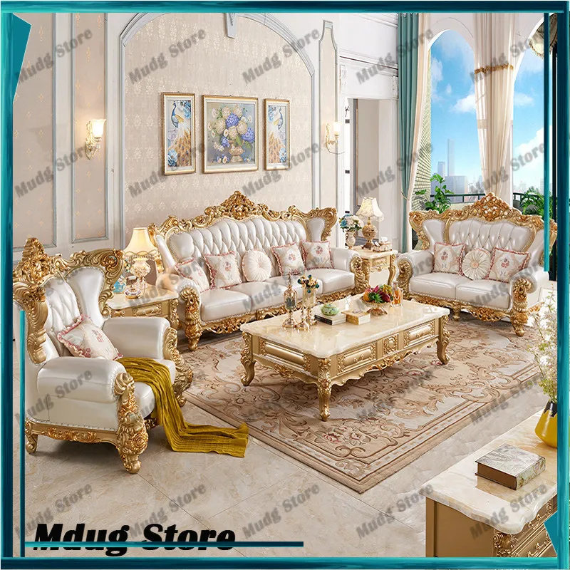 

Comfortable Sleeper Sofa Europe Classic Cushion Couples Sofa Large Elegant Corner Muebles Para Habitacion Home Decoration