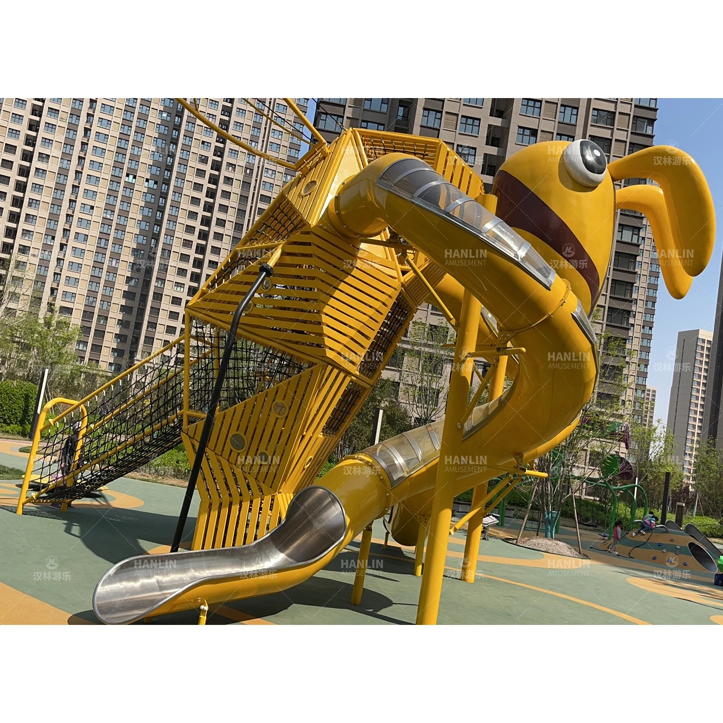 เครื่องเล่นสไลเดอร์ขนาดใหญ่รูป - Kids Outdoor Climbing Frame บทวิจารณ์และราคา