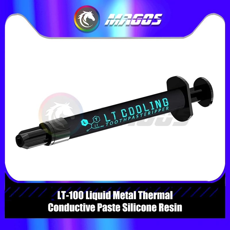 

LT-100 128W/m-k Liquid Metal Thermal Material, Thermal Counpound Conductive Heat Dissipation Silicone Paste
